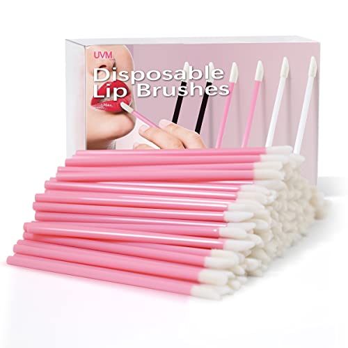 UVM Wegwerp Lip Borstels Lip Gloss Applicators Make Up Borstel Lipstick Lip Gloss Wands Make-up Applicators Borstels Applicator Tool Make-up Beauty Tool Kits 200PCS (PINK)