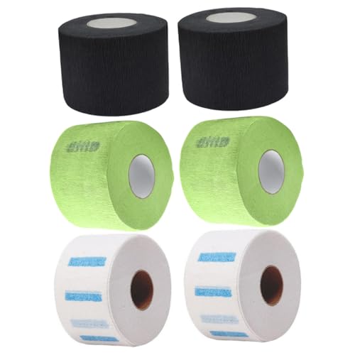 Didiseaon 6 Rollen Wegwerp Sjaalpapier Nekband Salon Kapper Papier Kapper Nek Papier Papieren Stroken Kapper Accessoires Haarstrips Voor Het Modelleren Van Haar Opmerking Dikker Maken