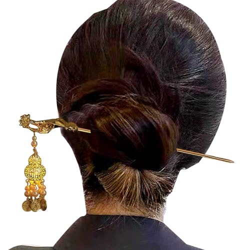 Elinrat Haarsieradenstokjes Vrouwen gloeiende haarspeld   Oude stijl Chinese haaraccessoires voor vrouwen haarspeld met gloedlantaarn kwastje