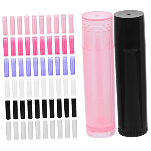 IWOWHERO 60 Stuks Lippenstift Buis Lipgloss Buizen Cosmetische Containers Houder Voor Lipgloss Lipglossbakjes Leeg Lippenbalsem Containers Buizen Leeg Lip Gloss Lip Tint Plastic Fles Pak