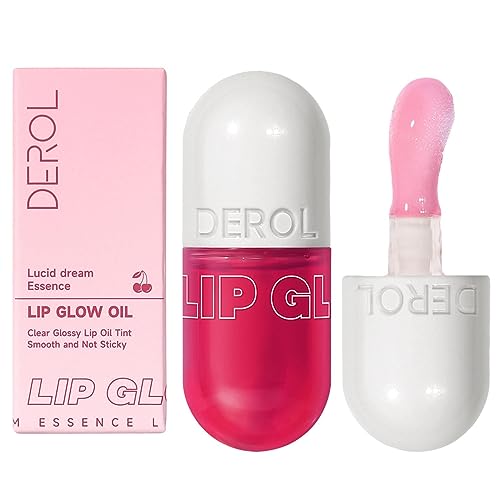 Decorhome Hydraterende Lip Glow Oil,Hydraterende Lip Oil Glow   Hydraterende lipgel, grote borstel Langdurige vollende glans Mollige, niet-plakkerige lippenessentie voor stralende en gehydrateerde