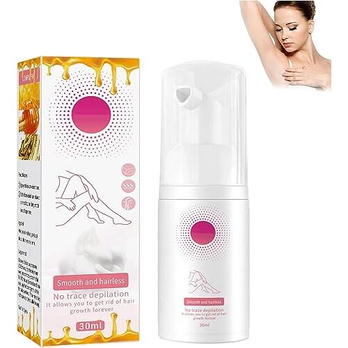 EXQST Bijenwas ontharingsmousse ontharingsspray, ontharingsspray, ontharingsschuim, ontharingsmousse, natuurlijke permanente ontharingsspray voor mannen en vrouwen, ontharingsspray voor dames bikinilijn