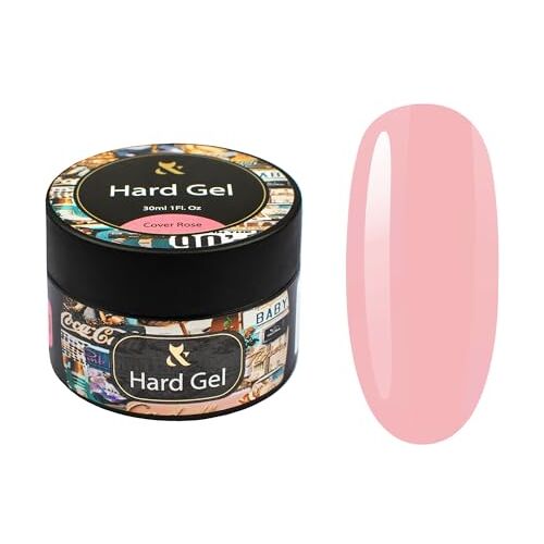 F.O.X HARD GEL, builder Gel opbouwgel voor gelnagels, uv-gel voor nagelverlenging en modellering, nagelmodellering, gel voor nagels (30 ml, cover roze)