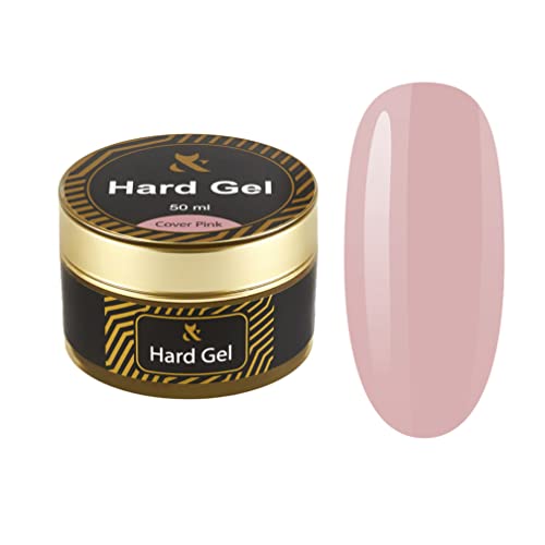 F.O.X HARD GEL, Builder Gel opbouwgel voor gelnagels, uv-gel voor nagelverlenging en modellering, nagelmodellering, gel voor nagels (50 ml, cover roze)