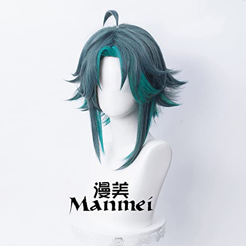 SEIZIS Cosplay Wigs Genshin impact mandarijn cos pruik god glas maan fee voogd Yasha speciale kleurafstemming reverse warp gemakkelijke styling pruik For party