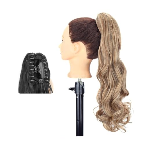 HEXEH Uitbreiding paardenstaart Pony Tail Hair Extension, 24" lange golvende paardenstaart extensies klauw clip in paardenstaart natuurlijke Wave paardenstaart synthetische haarstukken for vrouwen Paardenst