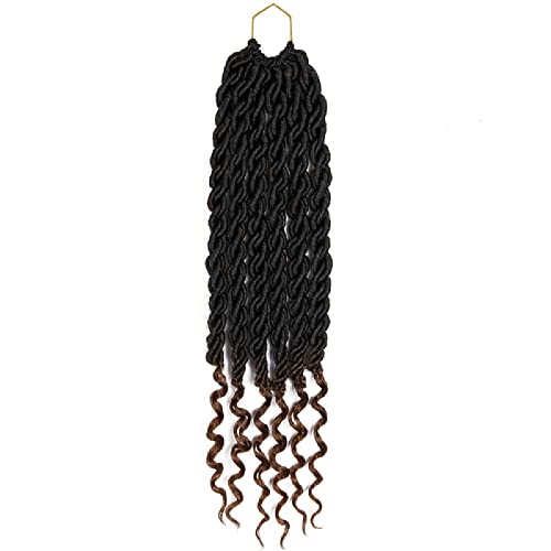 GERIEXH Afrikaanse Vuile Vlecht Vrouw Synthetische Pruik Cool Afrikaanse Pigtail Vlecht Haar,A4,12 stuks/20 inch