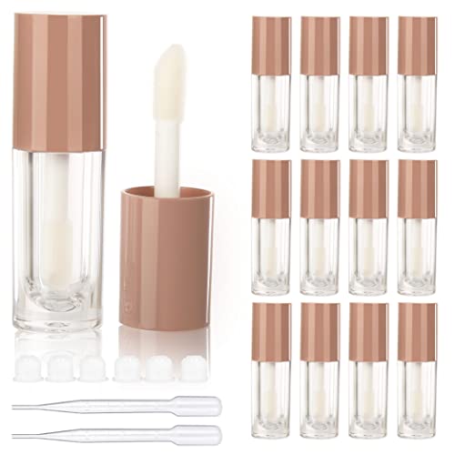 COSIDEA 14 stks Lege 6 ml grote borstel lip gloss buizen voor DIY lip gloss, Naakt lipgloss containers