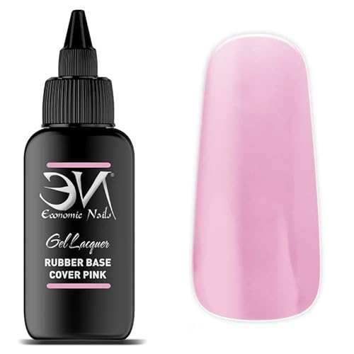 EN Economic Nails Rubber Base Refill Cover Pink 50 ml   Rubber Base Clear van Economic Nails