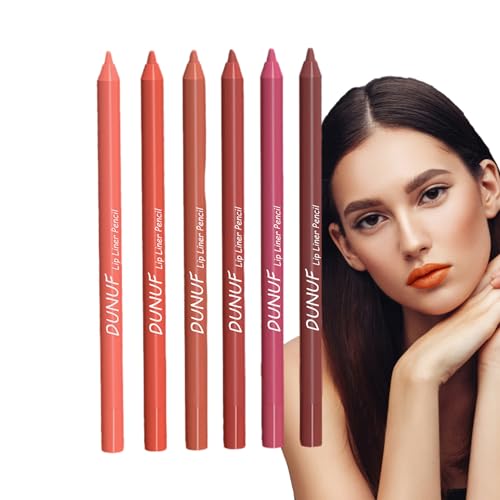 Bexdug Lipvlekpen   Lipmarker-vlekpen 6 stuks Lip Marker Stain Pen voor soepele applicatie, Long Wear Lipliners Pencil, Cadeau voor moeder, zus, vriendin