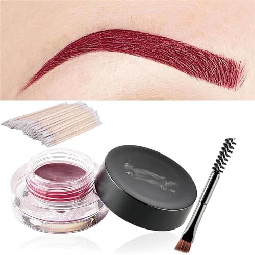 SAYEYBU Eyebrow Pomade,Brow Pomade,Waterproof Eyebrow Tint,Long Lasting Gel Pomade,High Pigmented Colorful Eyebrow Pomade,Fill & Shape Brow Pomade,9