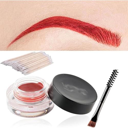 SAYEYBU Eyebrow Pomade,Brow Pomade,Waterproof Eyebrow Tint,Long Lasting Gel Pomade,High Pigmented Colorful Eyebrow Pomade,Fill & Shape Brow Pomade,7