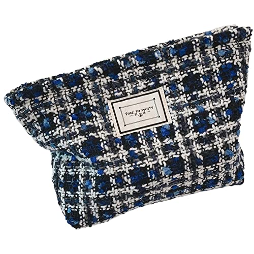 Hdbcbdj Make-up Tas Cosmetische Tas Make Up Plaid Vrouwen Cosmetische Case Doek Reizen Pouch Organizer voor Cosmetische Tas, 1 kleur, Eén maat