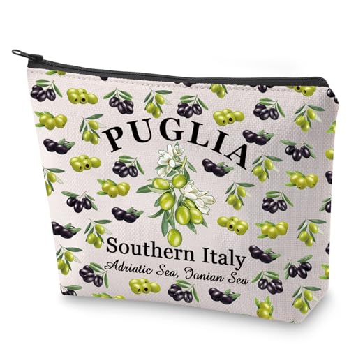 LEVLO Puglia Italië Cosmetische Tas Italiaanse Reizen Gift Puglia Make-up Tas Italiaanse Souvenirs Gift, Puglia