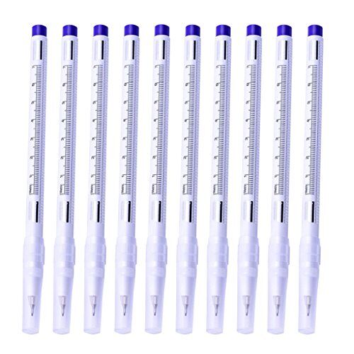 Amagogo 10 Stuks Skin Marker Pen Stencil Maatregel Liniaal Set Tbv