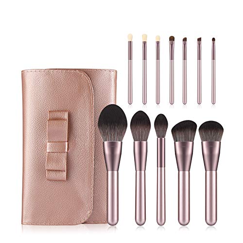 YGLONG Make-up Borstels Sets 12 Stks/Set Make-up Borstels Set Fiber Facial Blending Borstels Kit Make-up Borstels (Handvat Kleur: Borstel Bag)