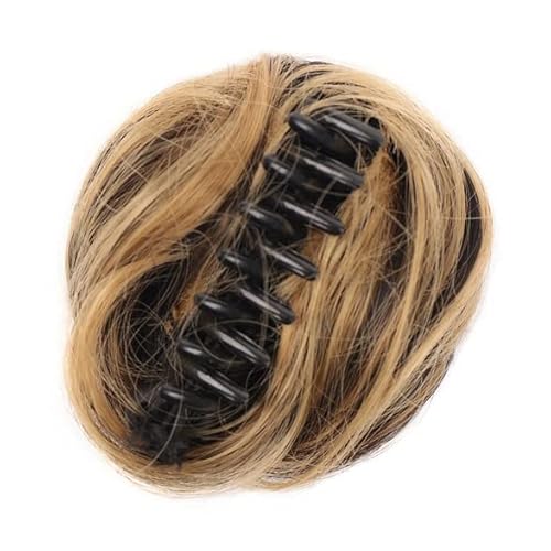 XUJUAN-0227 Rommelig Menselijk Haar Broodjes Klauw Haar Extensions, Broodje Synthetische Stuk Haarstukken Golvend Krullend Bundels Broodjes gegolfd Haar Broodjes Chignon Clip Paardenstaart Haarstukken voor