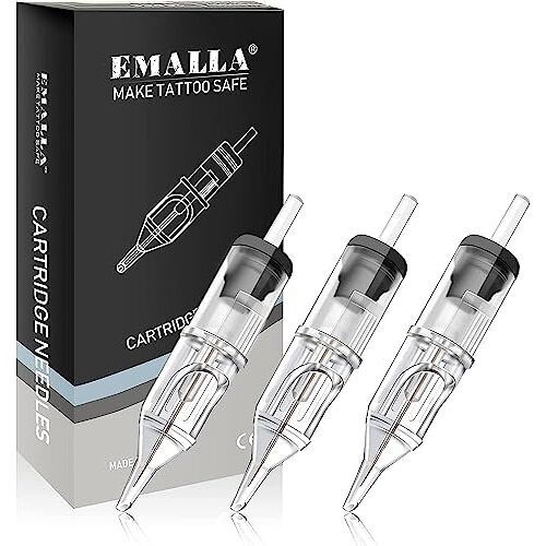 Emalla Cartridges RL  20 stuks cartridge naalden ronde liner naalden voor machinepennen (1205RL)