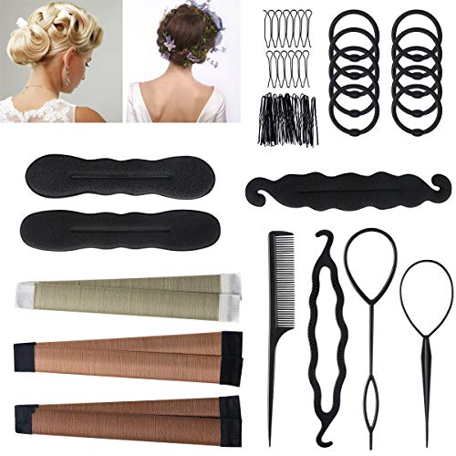 URAQT Haarkapselset, haaraccessoires, stylingset, haarstylingset, haarstyling set, haarstyling, clip-pads, haarstyling, klem, haarstyling, gereedschap, set, haarstyling, accessoires, haarstyling set