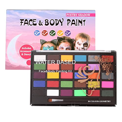 Generic Gezicht Body Painting Palet   30 kleuren gezichtsverf bodypainting set Gezichtsverf Body Painting Palet voor Kinderen Volwassenen Cosplay