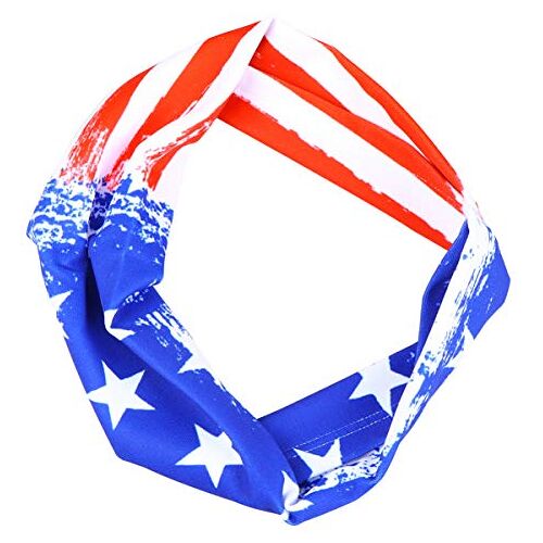 PRETYZOOM 1 St Douche Hoofdband Amerikaanse Vlag Bandana's Yoga-banden Amerikaanse Vlag Sport Hoofdband Amerikaanse Vlag Zweetbandjes Tulband Hoofddoek Aardetinten Mannen En Vrouwen Oorlog