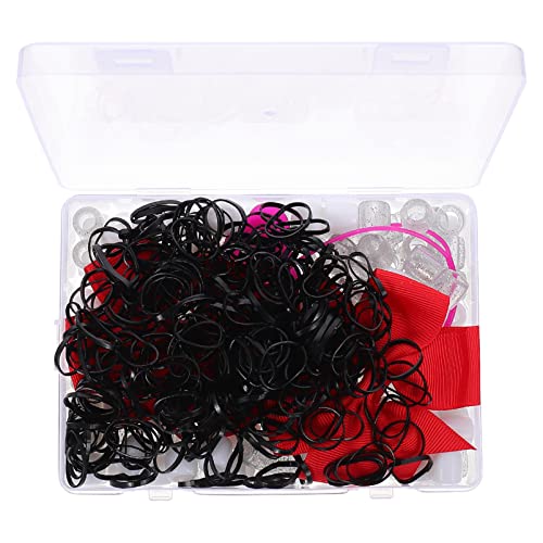 ADOCARN 1 Set Vat Kralen Haar Kraal Ring Kralen Voor Kinderen Haar Vlecht Kraal Dreadlocks Haar Charmes Haarring Dreadlock Bedels Gehaakte Haarring Haar Kralen Rood Haar Sieraden Polyester