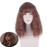 FNBK Hermione Jane Granger Cosplay Wig Long Wavy Brown Fluffy Curly Hair for Girls Costume Party Wig with Bangs Emma Watson PL-182