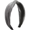 Antique Goud fluweel geknoopt Haarband eenvoudige effen kleur Hair Hoop (grijs)