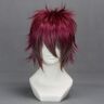 EQWR Wig for DIABOLIK LIEFHEBBERS Sakamaki Ayato Donkerrood mix Korte Cosplay Pruik + Pruik Cap Gratis DIABOLIK LIEFHEBBERS als de foto