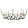 NUOBESTY Kristallen Tiara Hoofdband Optocht Kronen Prinses Schoonheidskoningin Optocht Tiara Bruids Hoofddeksel Haarsieraden Voor Vrouwen Zilveren Hoofdband Mevrouw Bruidsmeisje Bloem Kroon