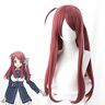 EQWR Wig for Zombieland Saga Sakura Minamoto Cosplay Pruik Rood Lang Steil Haar Pruik Cosplay Kostuum Accessoires + Gratis Pruik Cap One Size