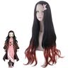 EQWR Wig for Blade Stove Gate Nidouzi Demonized Gradient Color Firework Roll Cosplay Wig Color: YN142