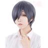 GJBXP Cosplay pruik Black Butler Kuroshitsuji Ciel Phantomhive Grey Blue Black Butler