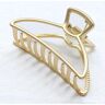 BAGLEV Alligator Clip, Hoofdtooi, Haarklem, Nieuwe Dames Geometrische Haarklauwklemmen Haarkrab Maanvorm Haarclip Klauwen Effen Kleur Haaraccessoires Haarspeld Subgoldl (Color : SubGoldL, Size : Rozmiar un