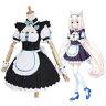 VLEAP Anime Vanille Cosplay Kostuum Lolita Meid Jurk Roze Pruik Vanille Kat Neko Maid Uniform Kostuum Plus Size Xl Vanille Jurk