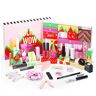 Shannan Beauty Adventskalender 2023, 20-delige cosmetica-make-upset, make-up adventskalender 2023, kerstadventskalender met make-upset voor meisjes, lippenstift, oogschaduw, cosmeticaset, adventscadeau