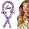 zukent Heatless krulstaaf hoofdband hitteloze krultang hoge veerkracht hitteloze krullen geen hittegolf krulspelden krullen lint met haarklauw clip stylingtools voor natuurlijk haar paars