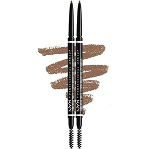 NYX PROFESSIONAL MAKEUP Micro Brow Pencil Dubbelpak, Dubbelzijdig met Uitdraaibare Wenkbrauwstift en Borstelje, Veganistische formule, Kleur: Taupe NYX PROFESSIONAL MAKEUP Micro Brow Pencil Dubbelpak, Dubbelzijdig met Uitdraaibare Wenkbrauwstift en Borstelje, Veganistische formule, Kleur: Taupe