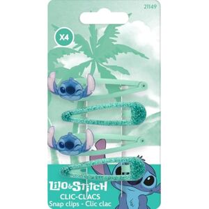 Disney STITCH Clic Clac Haarclips, willekeurige kleur, officieel product, 4 stuks Disney STITCH Clic Clac Haarclips, willekeurige kleur, officieel product, 4 stuks
