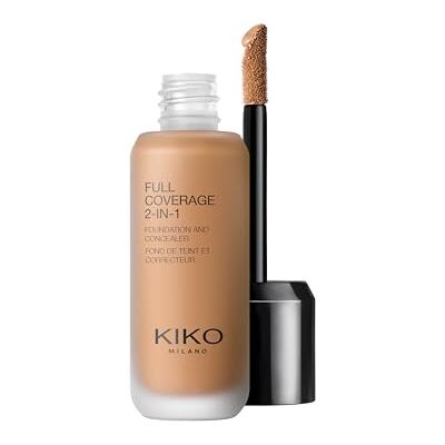 Kiko Milano Full Coverage 2-in-1 Foundation & Concealer Kleur WB105 Dubbele Werking Superieure Dekking Satijnmatte Finish Regelbaar Blendbaar Kiko Milano Full Coverage 2-in-1 Foundation & Concealer Kleur WB105 Dubbele Werking Superieure Dekking Satijnmatte Finish Regelbaar Blendbaar