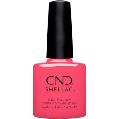CND Shellac Magenta Sky, semi-transparant voor Jelly Effect, nr. 469 roze rood, originele uv-lak, nageldesign, Gleam & Glow collectie CND Shellac Magenta Sky, semi-transparant voor Jelly Effect, nr. 469 roze rood, originele uv-lak, nageldesign, Gleam & Glow collectie