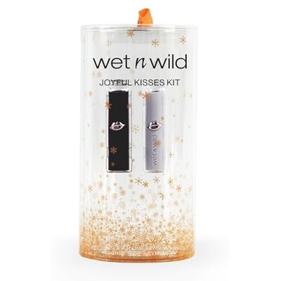 Wet n Wild Joyful Kisses Kit, Lipstick Geschenkset met Matte en Glanzende Lipstick, Voedende Formule, Verrijkt met Vitamine E en Microsferen, Langhoudend en Opbouwbaar Wet n Wild Joyful Kisses Kit, Lipstick Geschenkset met Matte en Glanzende Lipstick, Voedende Formule, Verrijkt met Vitamine E en Microsferen, Langhoudend en Opbouwbaar