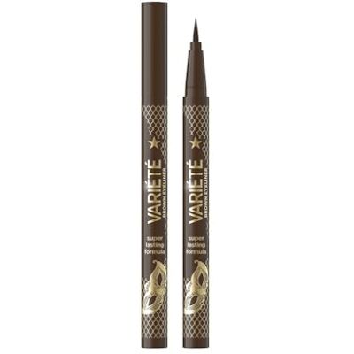 EVELINE COSMETICS Variété Vegan Eyeliner-pen, intensief bruin, langdurig, waterbestendig, 100% veganistisch, precisie-applicator EVELINE COSMETICS Variété Vegan Eyeliner-pen, intensief bruin, langdurig, waterbestendig, 100% veganistisch, precisie-applicator
