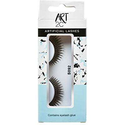 ART Herbruikbare synthetische kunstwimpers, kwaliteitsproduct, dik en sterk, veilig voor natuurlijke wimpers S092 ART Herbruikbare synthetische kunstwimpers, kwaliteitsproduct, dik en sterk, veilig voor natuurlijke wimpers S092