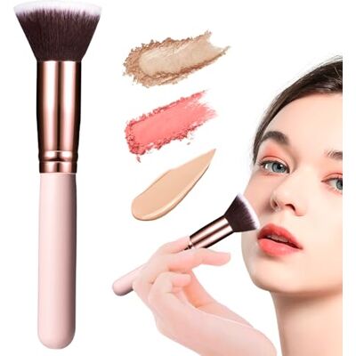 Kiperline Borstel voor foundation, vloeibaar, make-upkwast, contourkwast, synthetische haren voor het mengen van vloeistof, poeder, blush, crème of cosmetisch poeder, onberispelijk Kiperline Borstel voor foundation, vloeibaar, make-upkwast, contourkwast, synthetische haren voor het mengen van vloeistof, poeder, blush, crème of cosmetisch poeder, onberispelijk