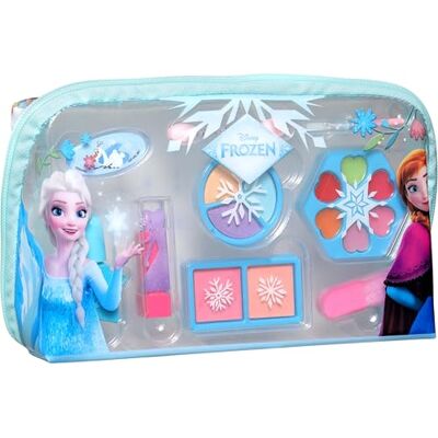 AIR-VAL INTERNATIONAL Disney Frozen Make-uptasje, kinderschminkset met lipgloss, oogschaduw, nagellak en haarclip, beautyset in Elsa & Anna-design AIR-VAL INTERNATIONAL Disney Frozen Make-uptasje, kinderschminkset met lipgloss, oogschaduw, nagellak en haarclip, beautyset in Elsa & Anna-design