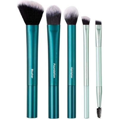 Truyu Ultimate Brush Collection – 5-delige make-up kwastenset voor foundation, blush, highlighter, oogschaduw & wenkbrauwen – professionele make-upkwasten voor een perfecte finish Truyu Ultimate Brush Collection – 5-delige make-up kwastenset voor foundation, blush, highlighter, oogschaduw & wenkbrauwen – professionele make-upkwasten voor een perfecte finish