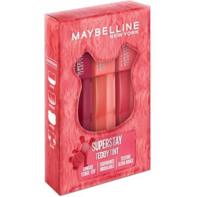 MAYBELLINE New York Superstay Teddy Tint Set – 3 lippenstiften Teddy Tint – Mat-effect – langdurige grip – tinten: Baby Tee, Petalcore, Wild at Heart MAYBELLINE New York Superstay Teddy Tint Set – 3 lippenstiften Teddy Tint – Mat-effect – langdurige grip – tinten: Baby Tee, Petalcore, Wild at Heart