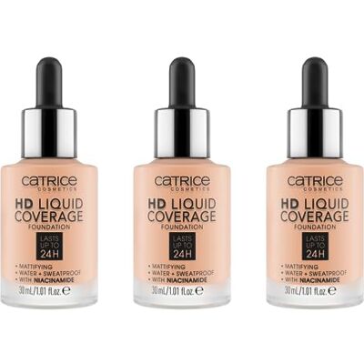 Catrice Cosmetics - HD Liquid Coverage - 3x30ml - Foundation Catrice Cosmetics - HD Liquid Coverage - 3x30ml - Foundation