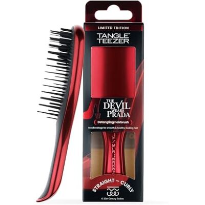 Tangle Teezer The Devil Wears Prada and The Ultimate Detangler™ Mini – Detangling-haarborstel voor steil tot krullend haar– Reisvriendelijke afmetingen Limited-Edition Rode Metallic Finish Tangle Teezer The Devil Wears Prada and The Ultimate Detangler™ Mini – Detangling-haarborstel voor steil tot krullend haar– Reisvriendelijke afmetingen Limited-Edition Rode Metallic Finish